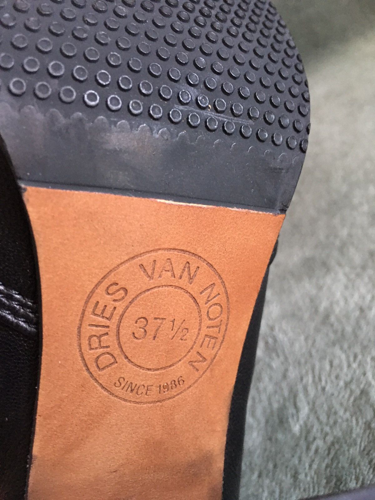 Dries Van Noten Dries Van Noten Black Leather Heels Size 37.5 Pump Heels Size US 7.5 / IT 37.5 - 11 Thumbnail