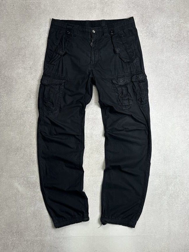 Armani ARMANI Cargo Pants Vintage Trousers Black Sz 31 Size US 31 - 1 Thumbnail