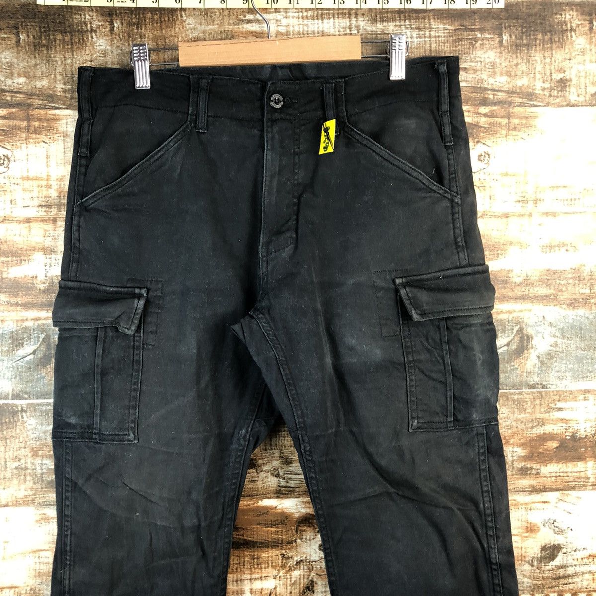 Japanese Brand Gladiator Black utility Cargo Multipocket Pants #A2590 Size US 31 - 4 Thumbnail