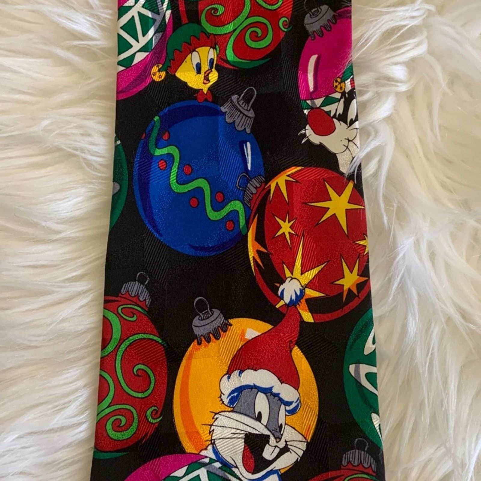 Warner Bros VGT Looney Tunes silk ties lot of 3 bugs, bunny tweety Size ONE SIZE - 7 Thumbnail