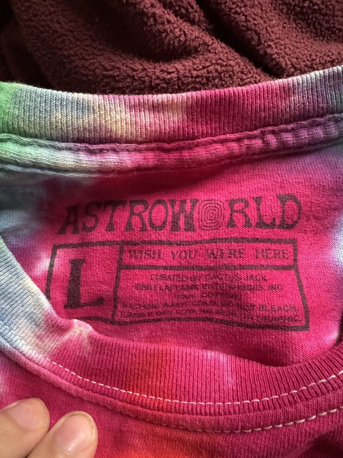 Travis Scott tie dye astroworld merch tee Size US L / EU 52-54 / 3 - 3 Thumbnail
