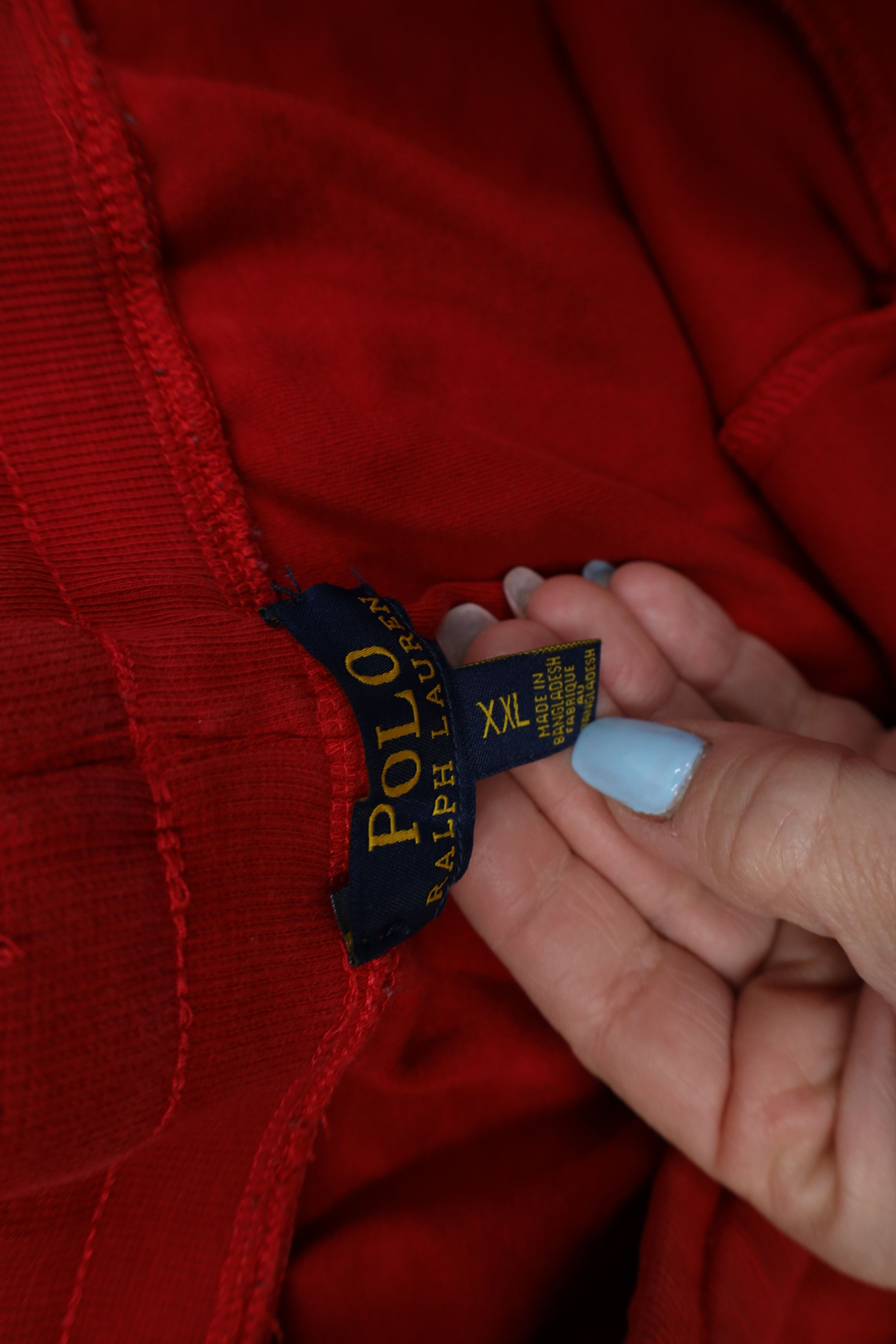 Polo Ralph Lauren Vintage Y2K Ralph Lauren Faded Knit Above Knee Shorts Red Size US 38 / EU 54 - 8 Thumbnail