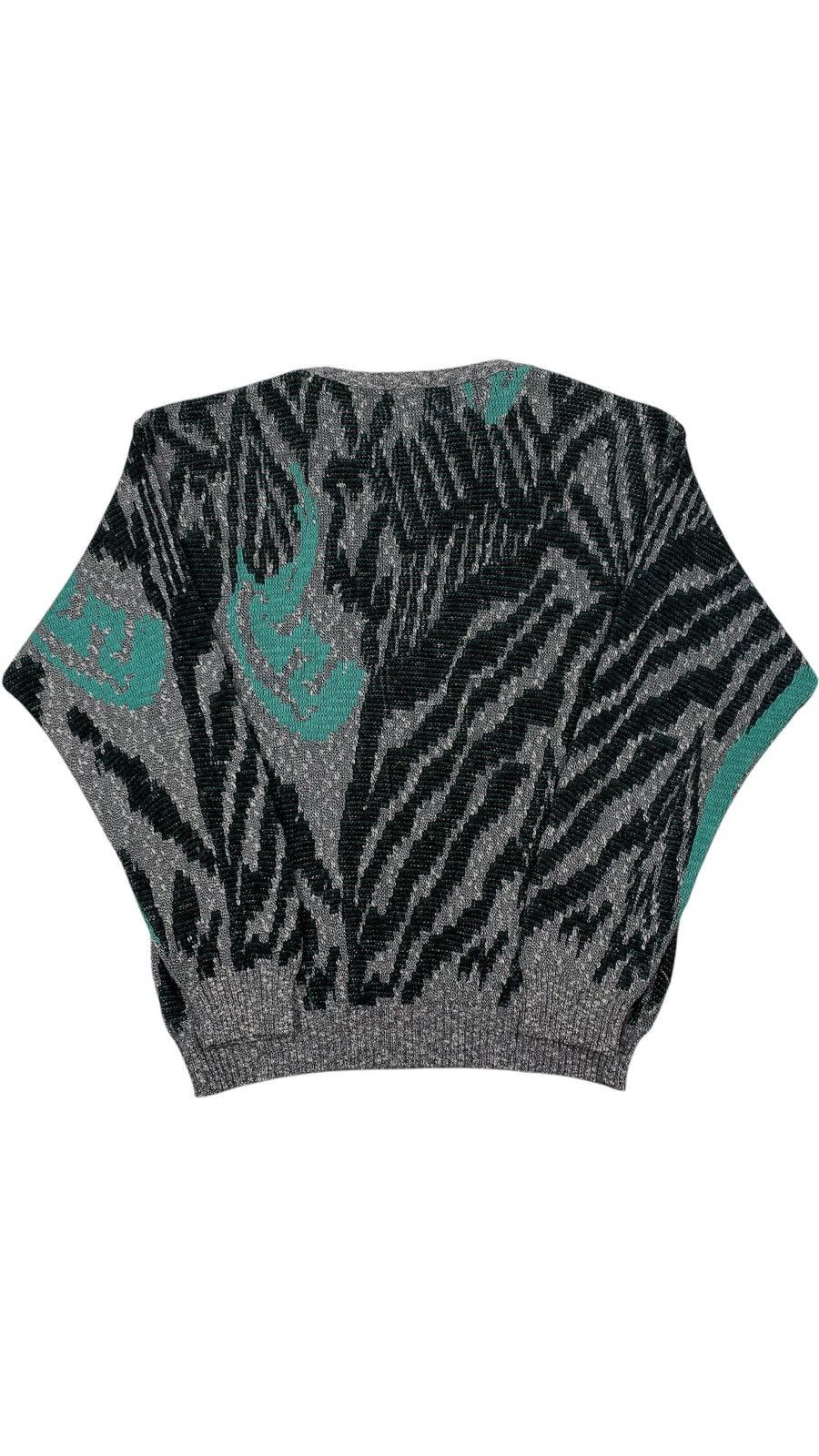Vintage 🔥LASTDROP🔥 VTG 70s 80s Abstract Web Knit Avant Garde Sweater Size US L / EU 52-54 / 3 - 2 Thumbnail