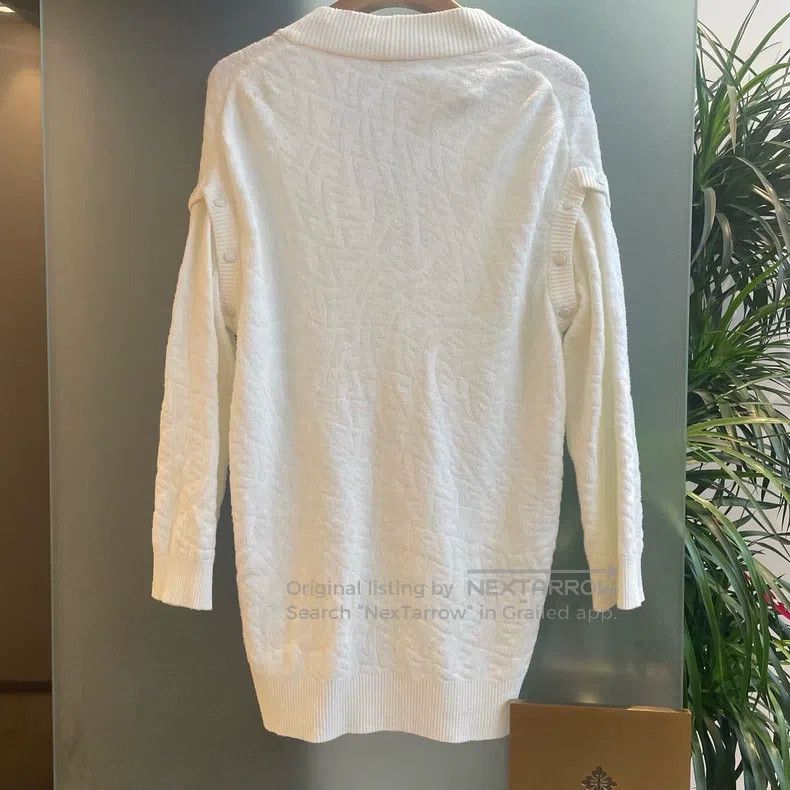 Fendi Fendi White Towel Embossed Logo Oversized Jacket Size XS / US 0-2 / IT 36-38 - 2 Thumbnail