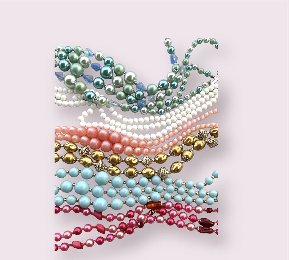 Vintage Vintage Necklaces Multi Colour Beaded Nested Jewelry Size ONE SIZE - 10 Thumbnail
