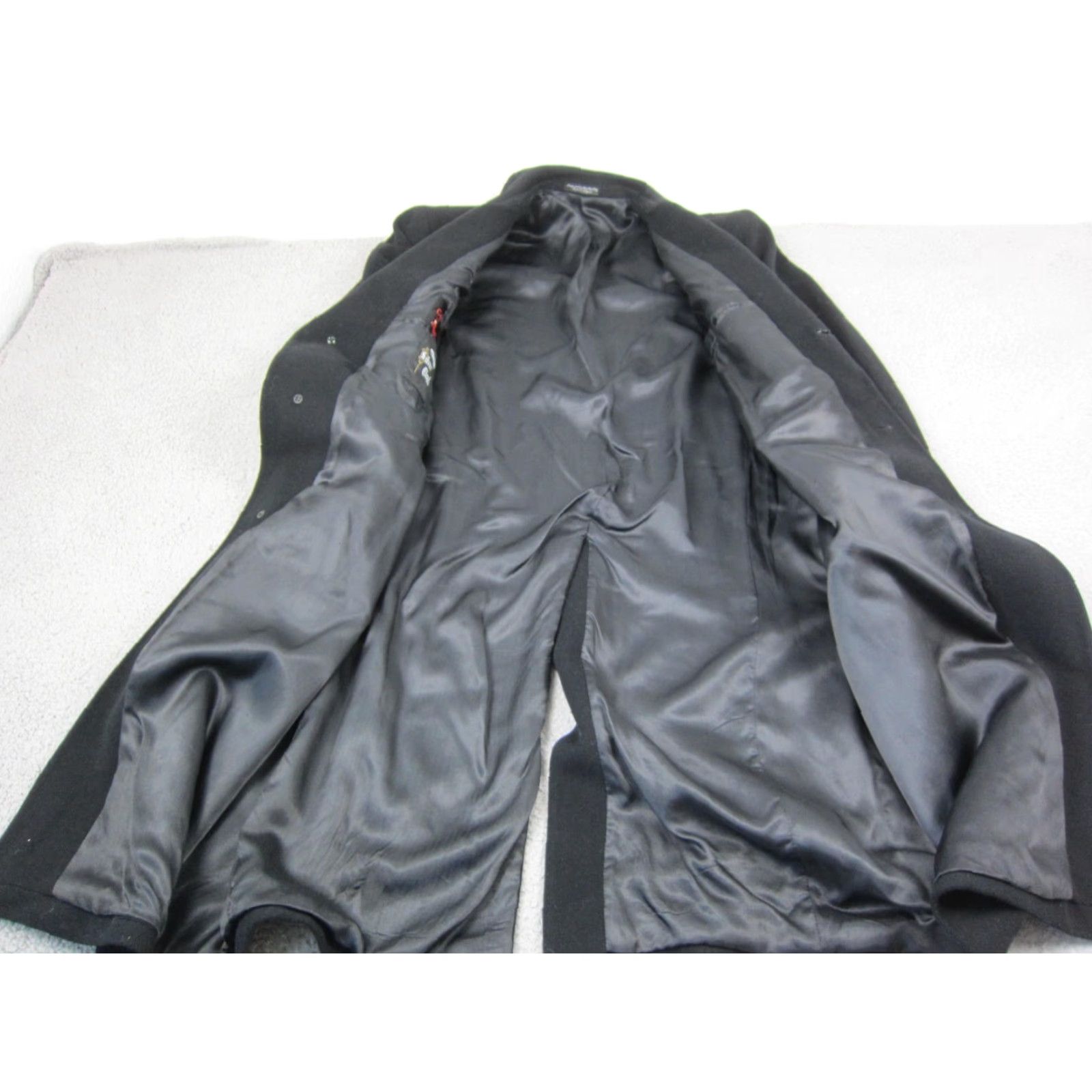 Vintage VINTAGE Silver Cloud Cashmere Trench Coat Mens 48L Black Overcoat Long Jacket Jacket Coat Overcoat Black 90s Mens Size US M / EU 48-50 / 2 - 4 Thumbnail