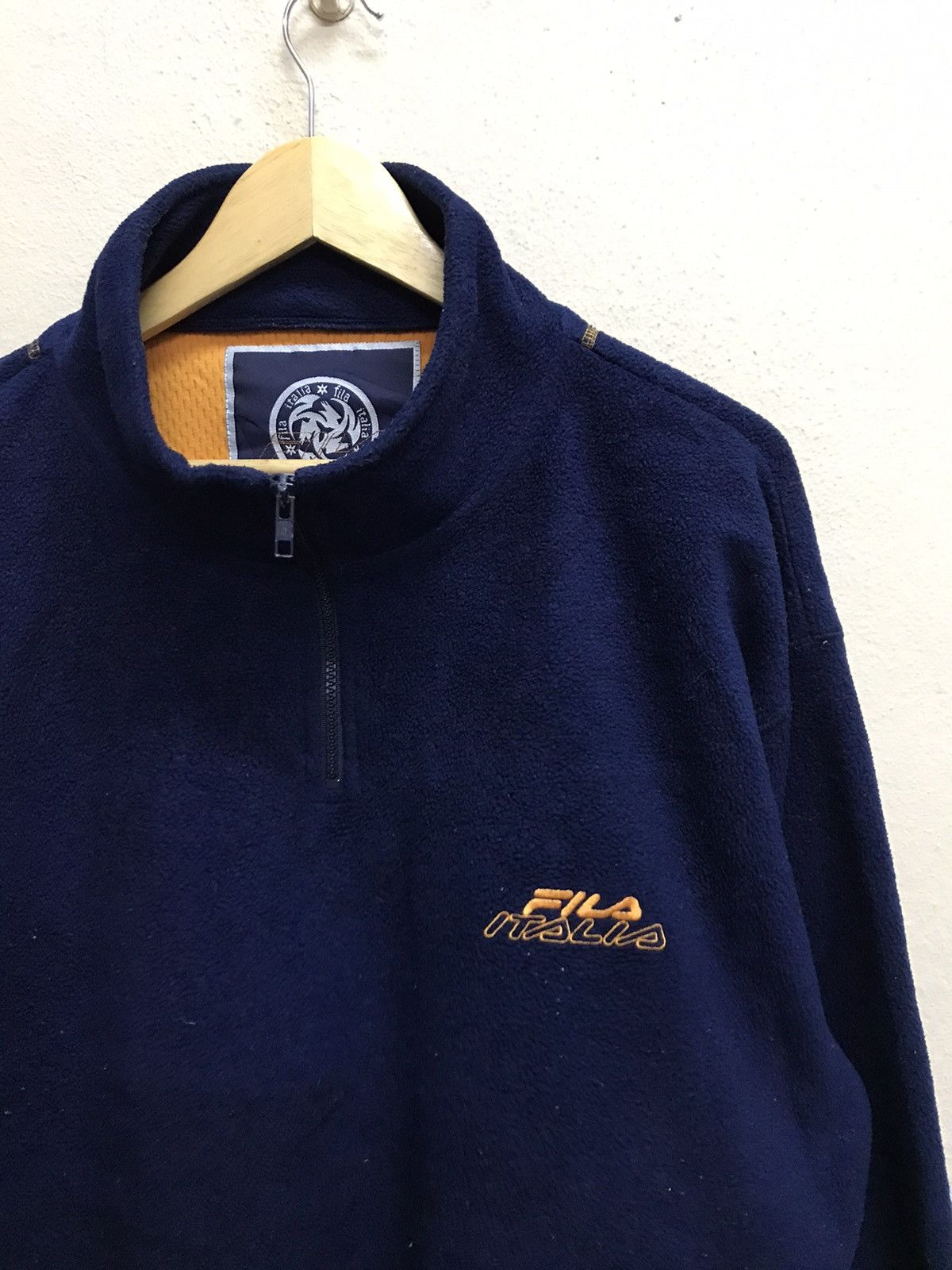 Fila Vintage Fila Italia Embroidery Spellout Halfzipper Fleece Size US L / EU 52-54 / 3 - 15 Thumbnail