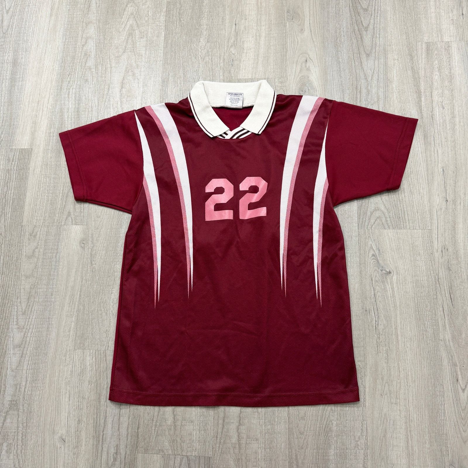 Vintage Vintage Dynamic Soccer Collared Jersey Small Red White 90s Size US S / EU 44-46 / 1 - 1 Thumbnail