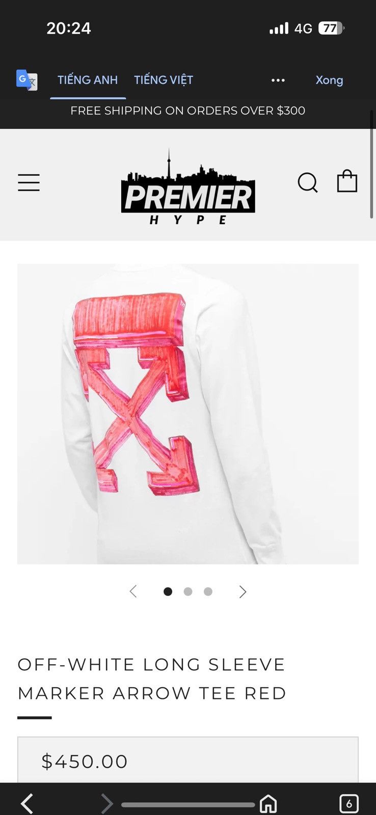 Off-White / STEAL DEAL / OFF-WHITE LONG SLEEVE MARKER ARROW Size US M / EU 48-50 / 2 - 8 Thumbnail