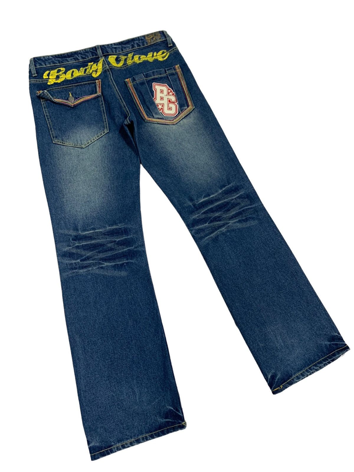image of Vintage 90's Distressed Body Glove Jeans in Blue, Men's (Size 34)