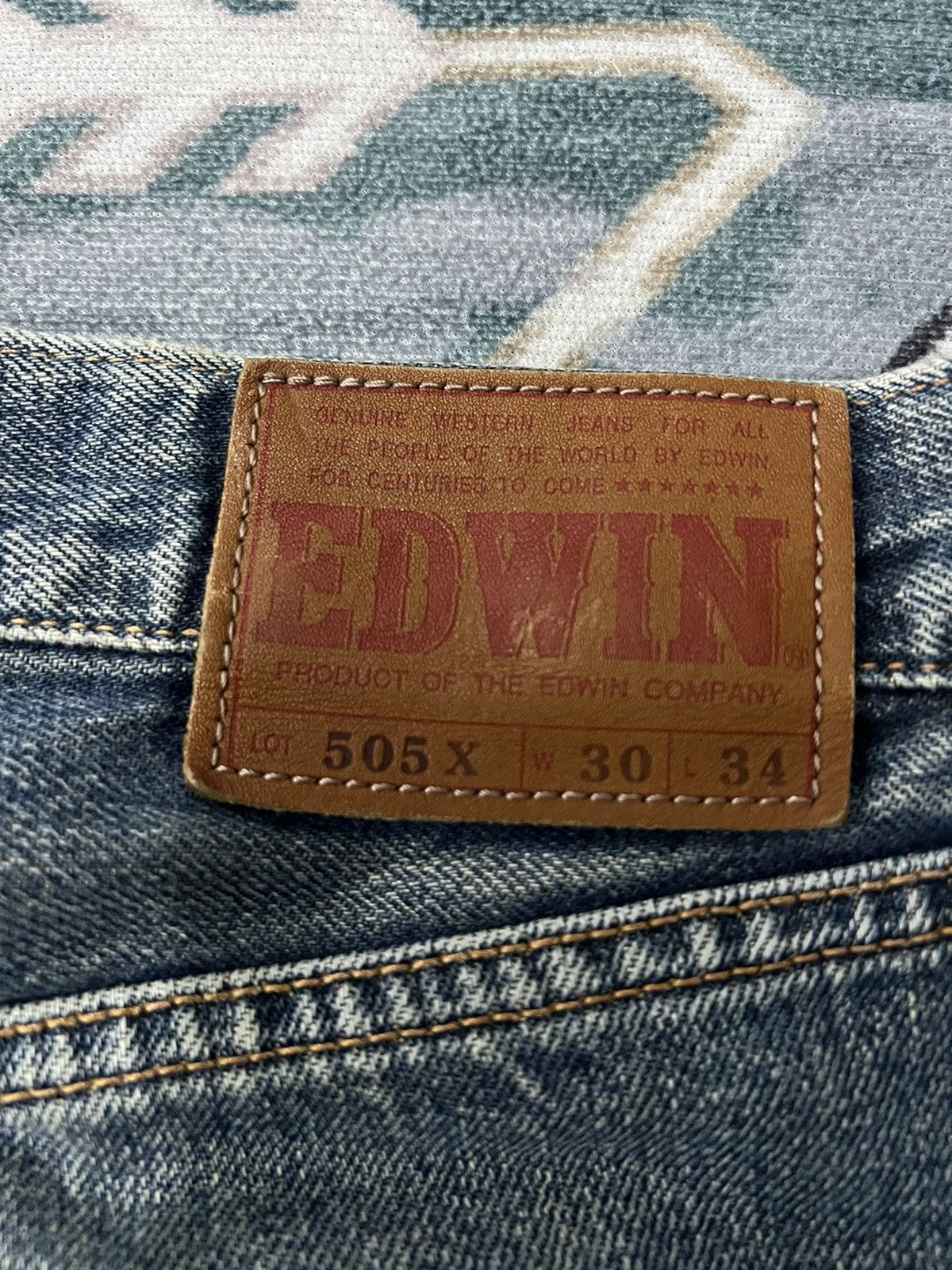 Japanese Brand × Vintage THRASHED EDWIN 505 SALVAGE DISTRESSED DENIM PANT Size US 28 / EU 44 - 7 Thumbnail
