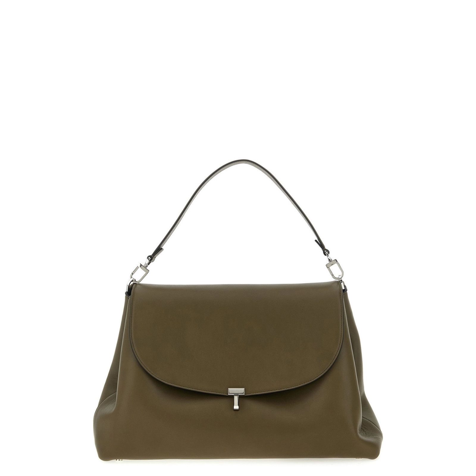 Toteme TOTEME T-Lock Gray Leather Shoulder Bag New Size ONE SIZE - 1 Thumbnail