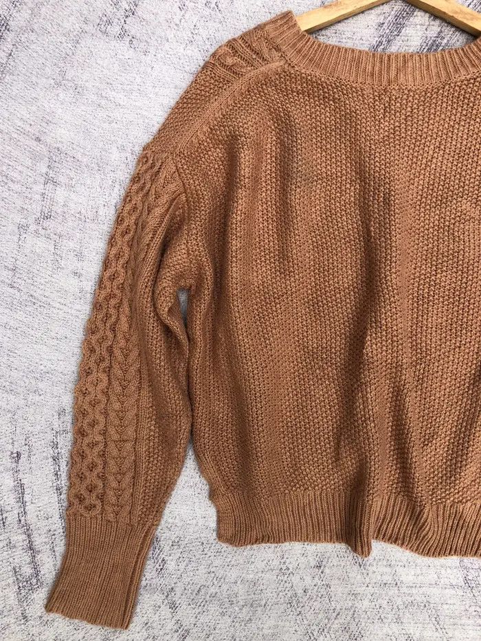Designer × Vintage Japanese Knitsweater Pureknit Memeri/Jumper Like Crop Top Size US XL / EU 56 / 4 - 8 Thumbnail