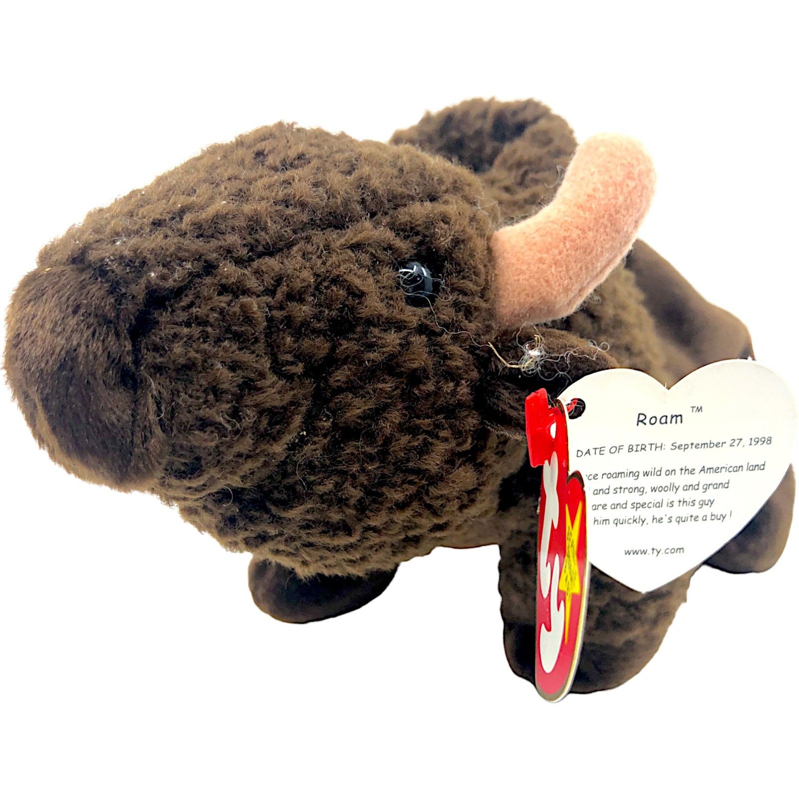 Vintage Ty Beanie Baby 1998 - Roam the Buffalo Size ONE SIZE - 1 Thumbnail
