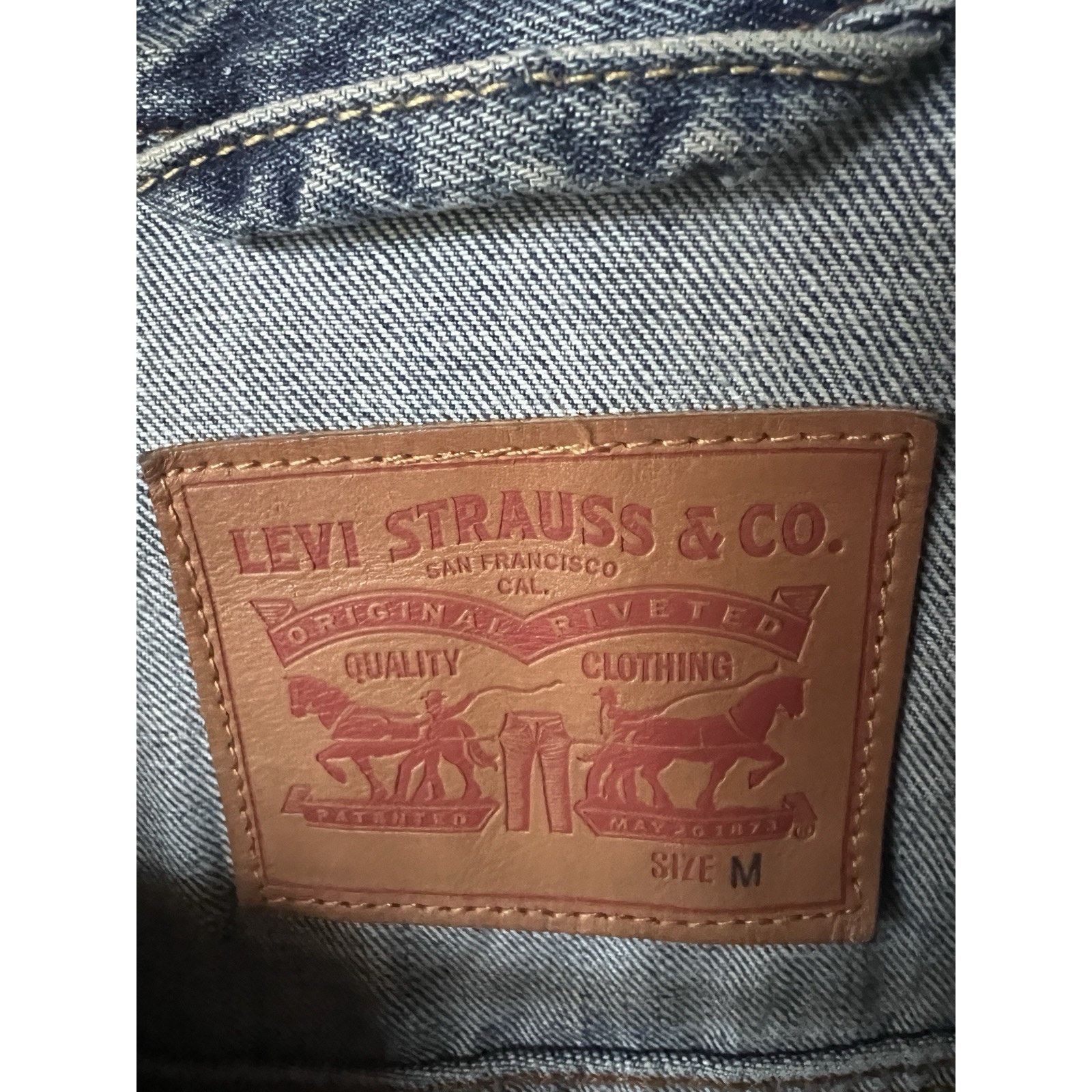 Levi's Levis Blue Denim Button Up Jean Trucker Jacket M Pockets Size US M / EU 48-50 / 2 - 8 Thumbnail