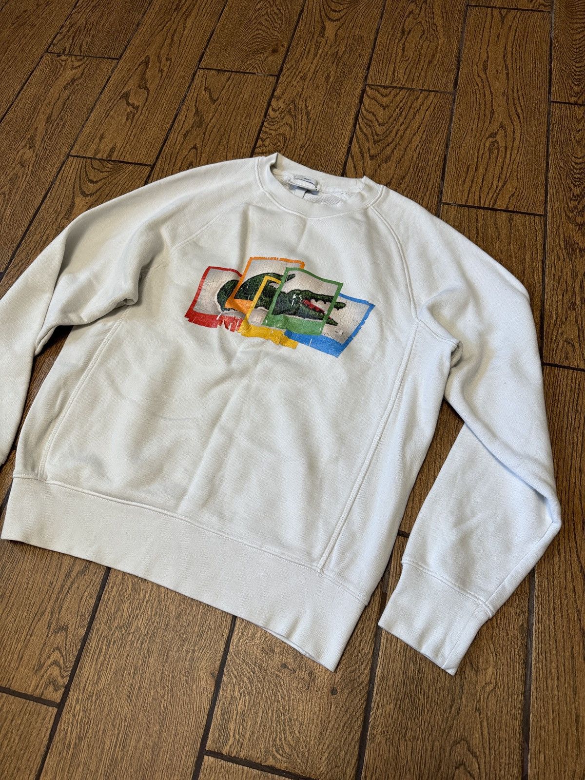 Lacoste × Polaroid Vintage Lacoste x Polaroid Distressed sweatshirt Size US S / EU 44-46 / 1 - 3 Thumbnail