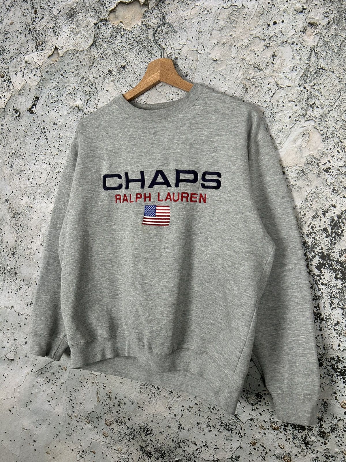 Chaps Vintage Chaps Ralph Lauren USA Grey Crewneck Baggy Rap Boxy Size US S / EU 44-46 / 1 - 2 Thumbnail