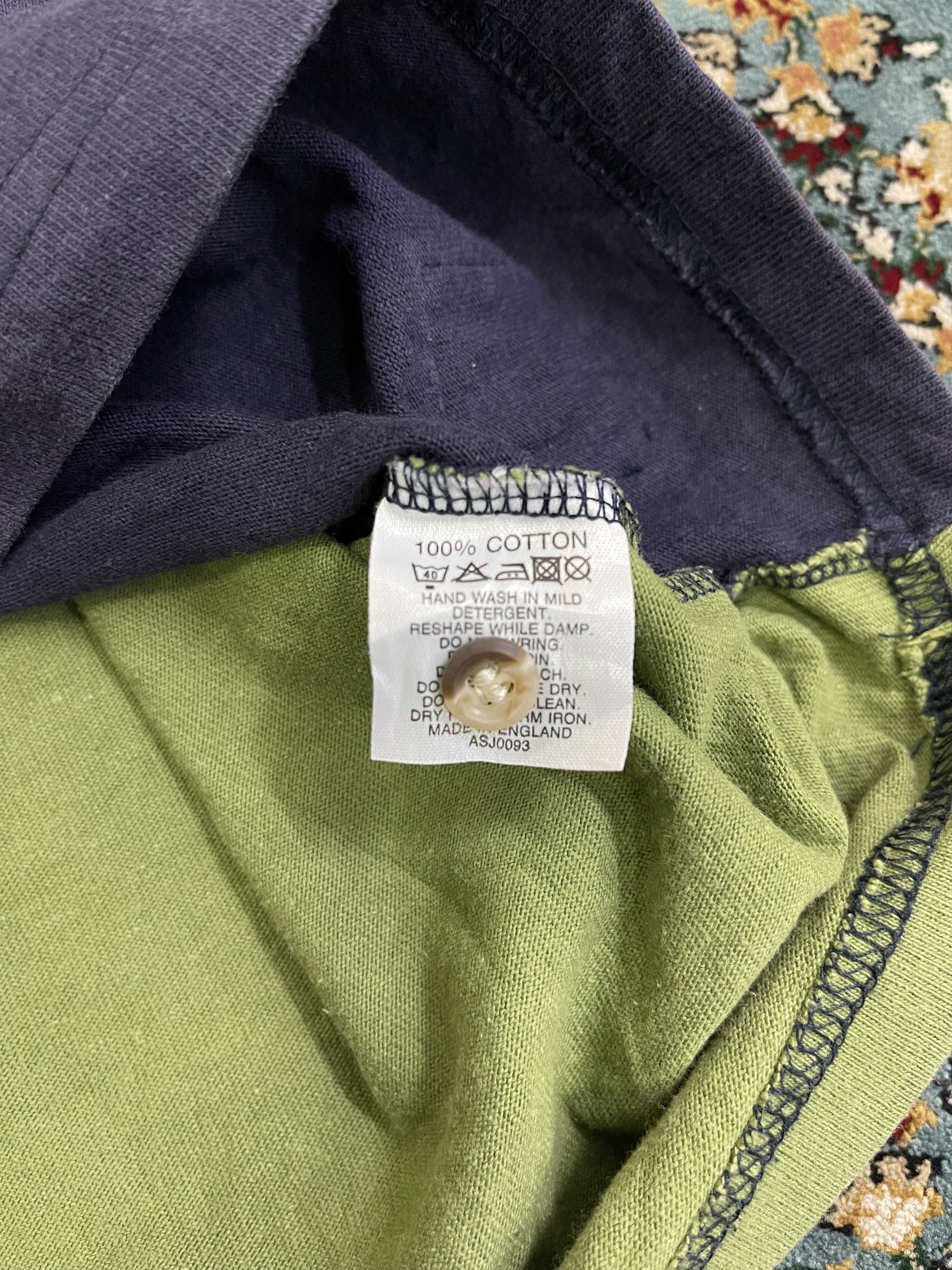 Burberry × Vintage Vtg Thomas Burberry Polo Rugby Shirt Made in England Size US S / EU 44-46 / 1 - 7 Thumbnail