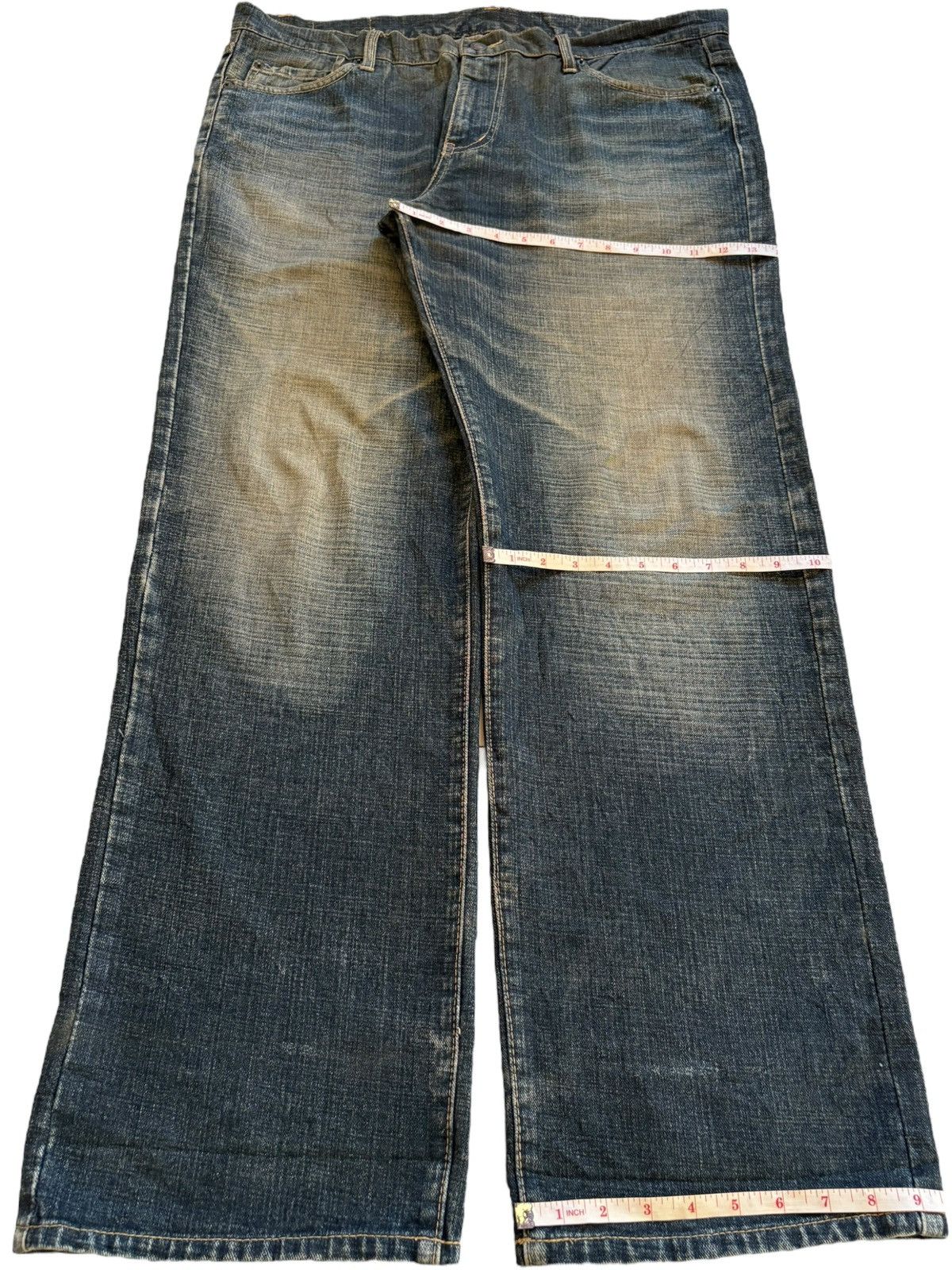 Japanese Brand Vintage Japanese Brand Rusty Mud Wash Distress Baggy Jeans Size US 40 / EU 56 - 14 Thumbnail