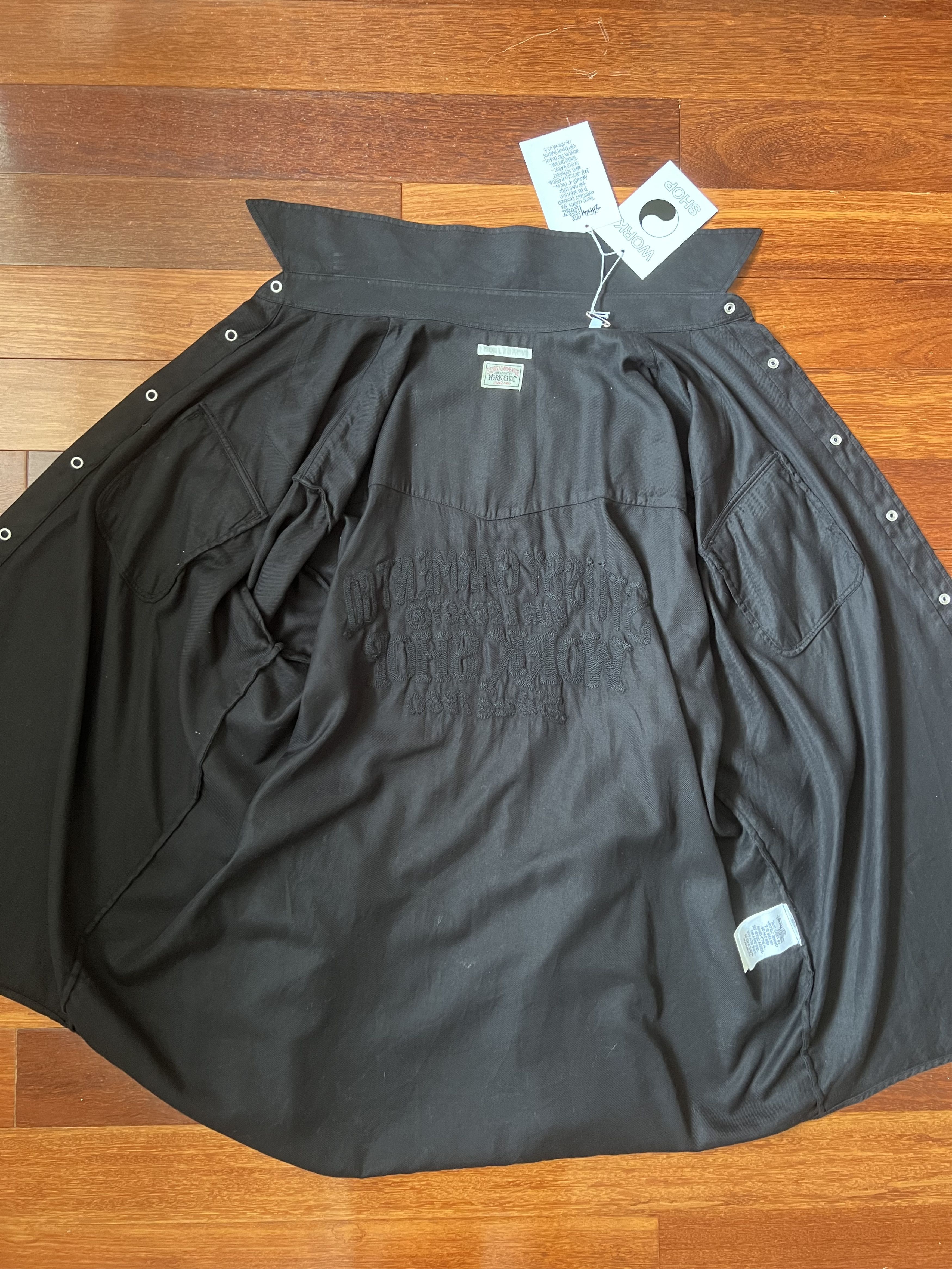Our Legacy × Stussy 💚 Stussy x Our Legacy Workshop Ranch Shirt Black Medium NEW Size US M / EU 48-50 / 2 - 7 Thumbnail