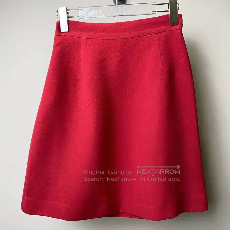 Miu Miu Miu Miu Red Cotton Mini Skirt . Size 23" - 2 Thumbnail