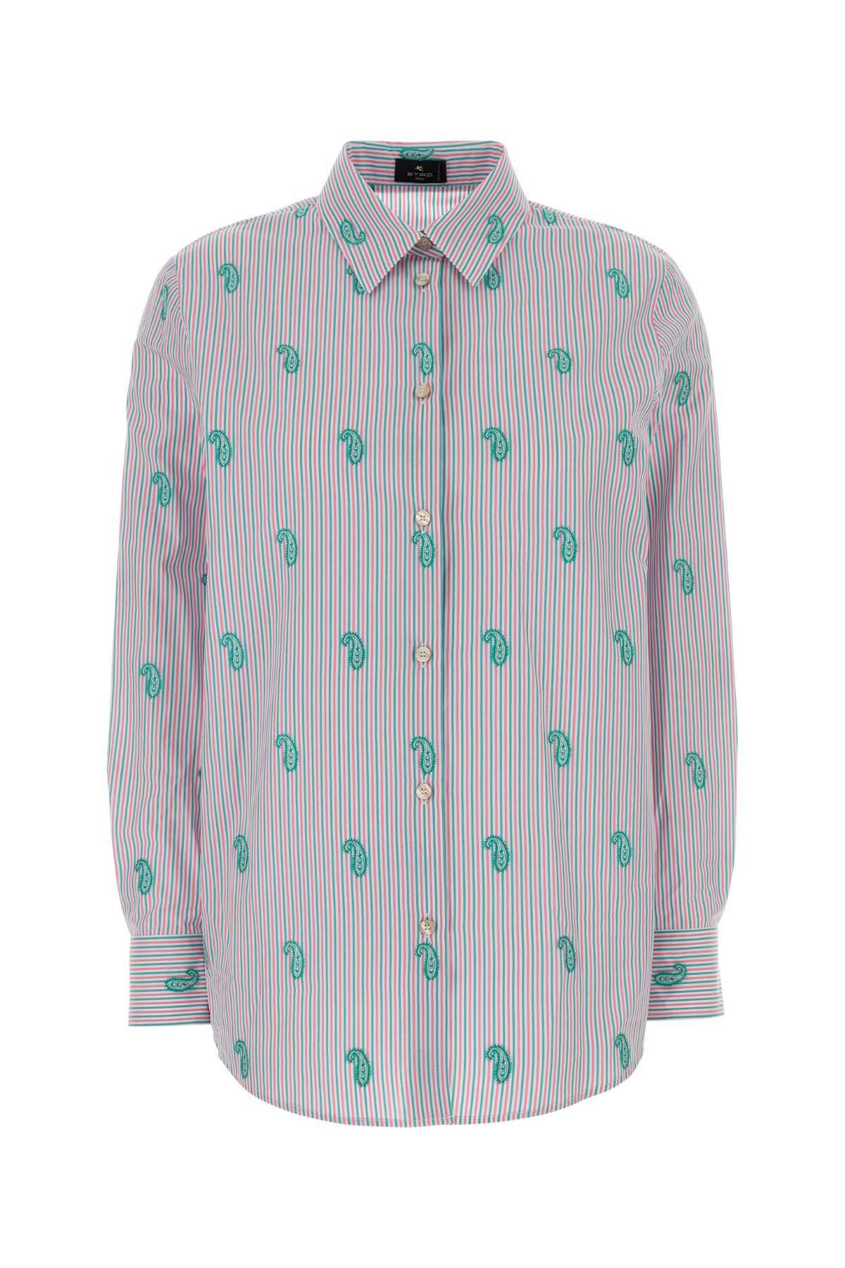 Etro Embroidered Poplin Shirt Size M / US 6-8 / IT 42-44 - 1 Thumbnail