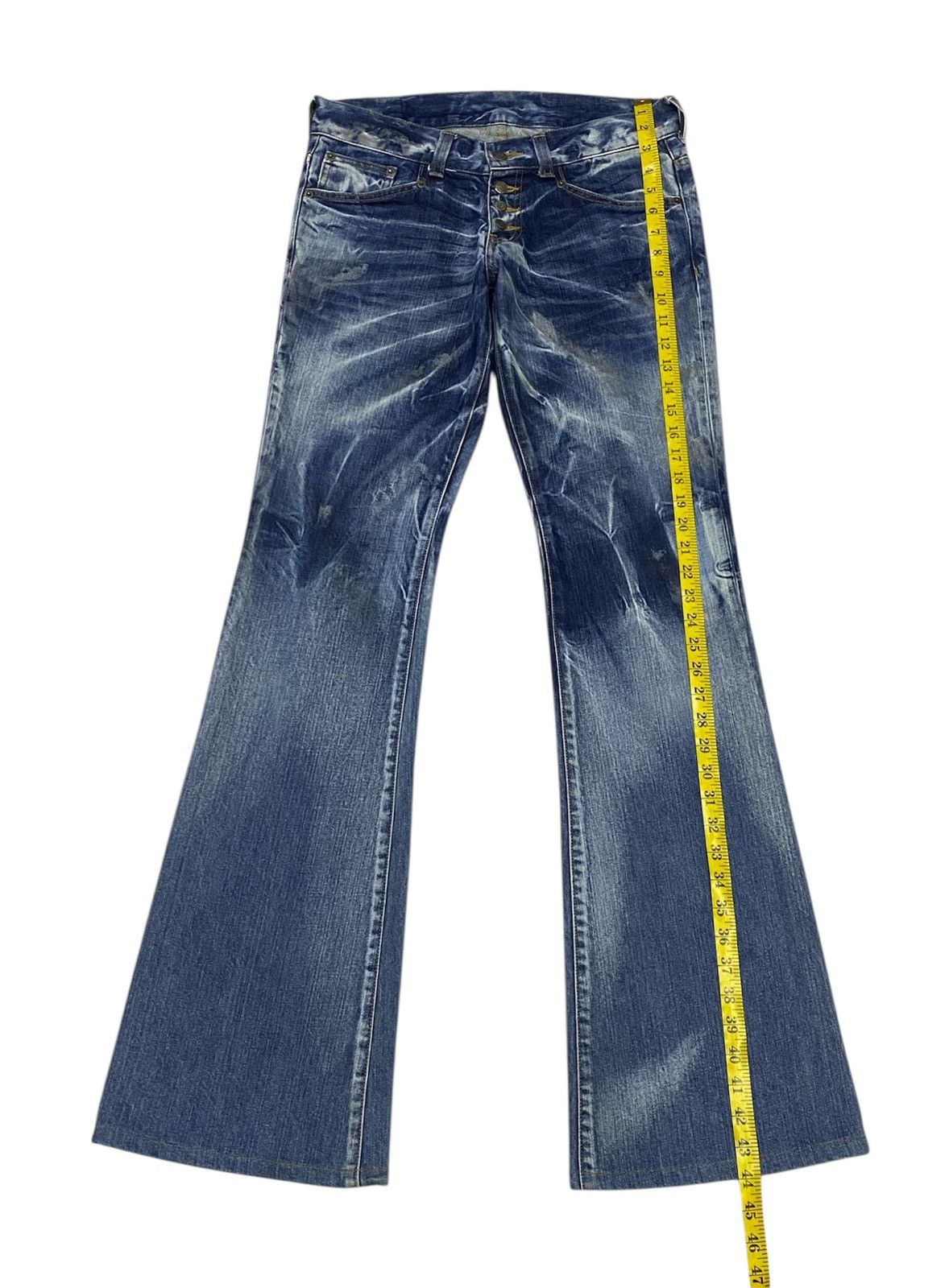 Tornado Mart 💃 Tornado Mart Flare Mudwash Whiskers Denim Pants Size US 30 / EU 46 - 16 Thumbnail