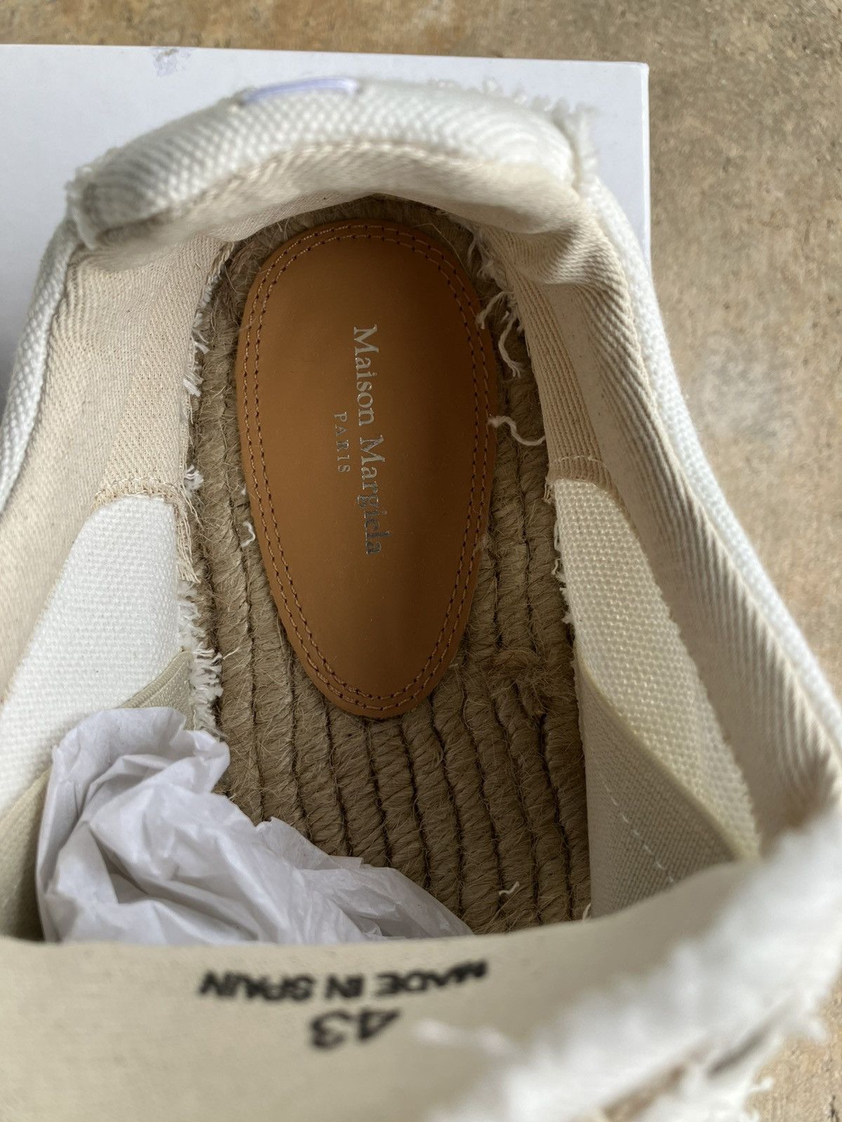 Maison margiela White Replica Espadrilles