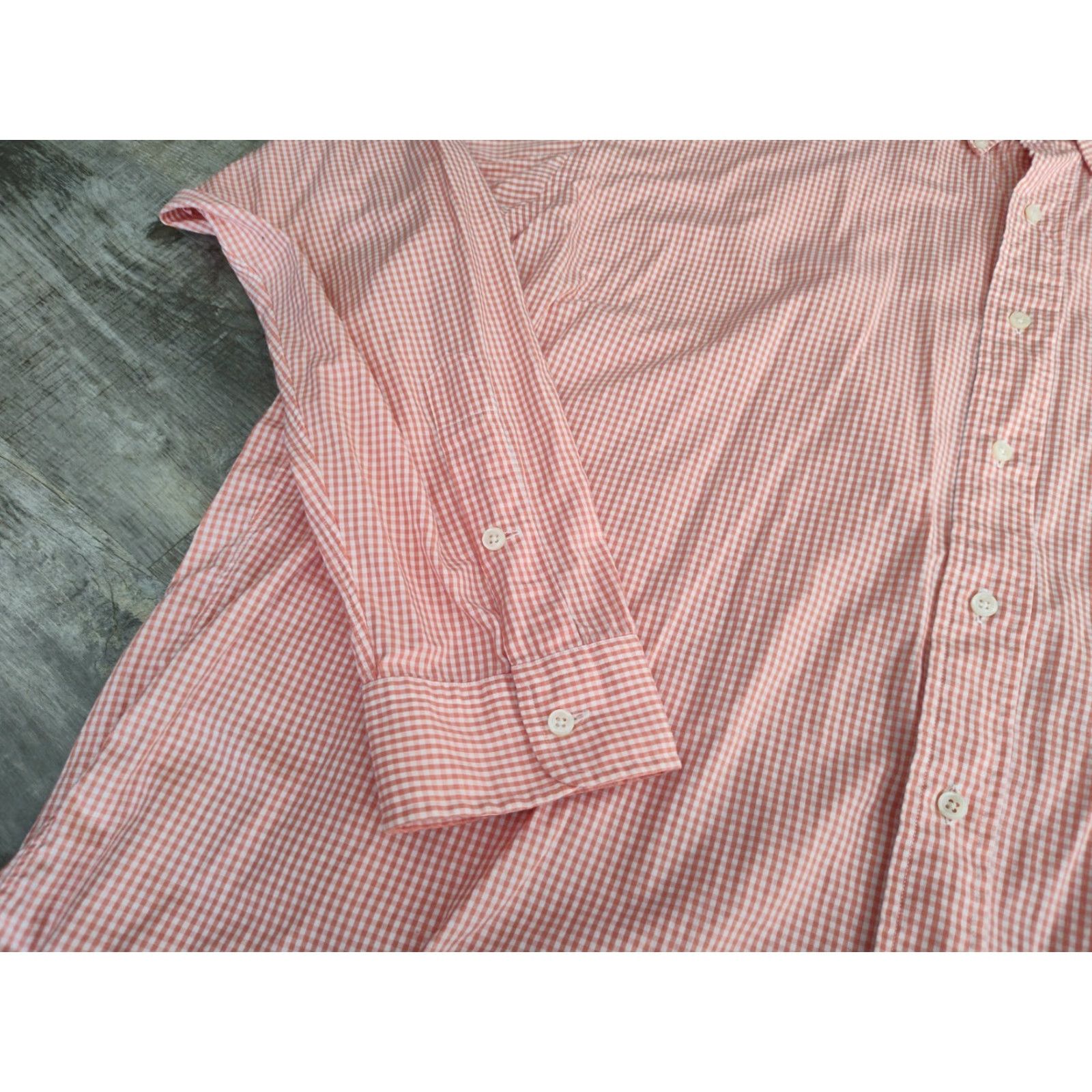 Polo Ralph Lauren VINTAGE Polo Ralph Lauren Button-Down Shirt Men XL Check Casual Dress Shirt Peach White Size US XL / EU 56 / 4 - 3 Thumbnail