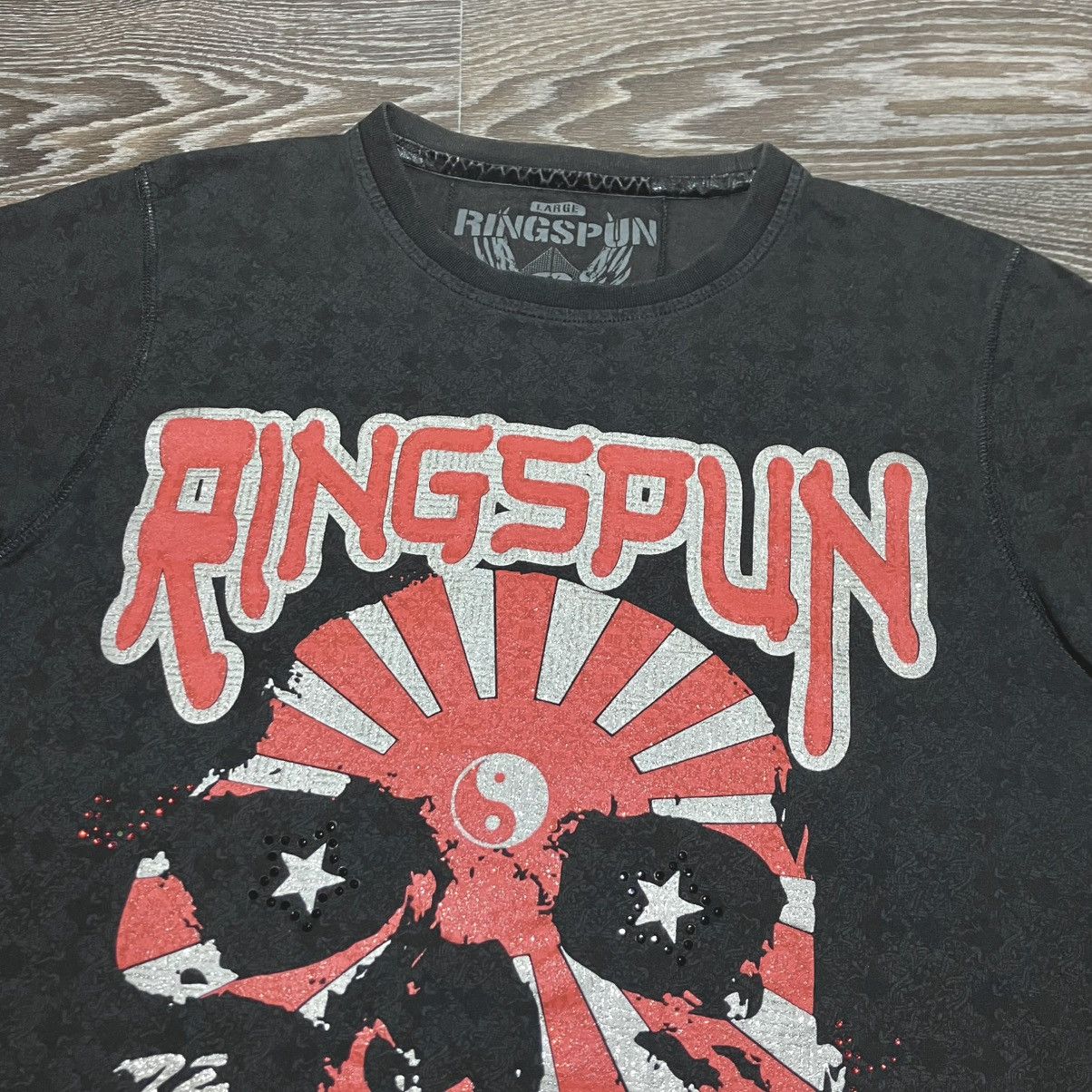 Ringspun RINGSPUN Art Of War Sun Tzu Fallen God Skull Graphic T-shirt Size US L / EU 52-54 / 3 - 2 Thumbnail
