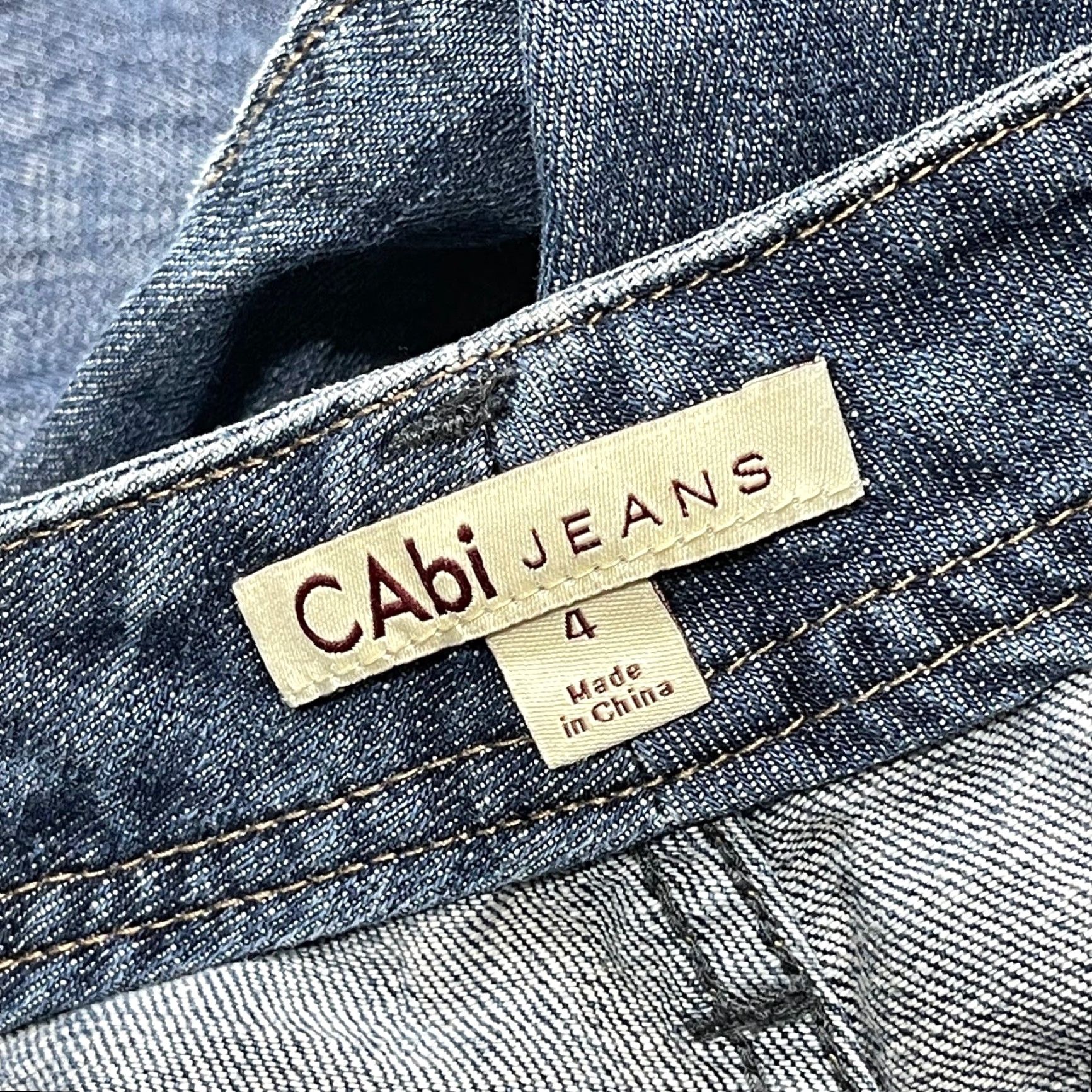 Vintage CAbi Jeans Women Size 4 Dark Wash Denim Straight Leg 100% Cotton Blue Size 27" / US 4 / IT 40 - 3 Thumbnail