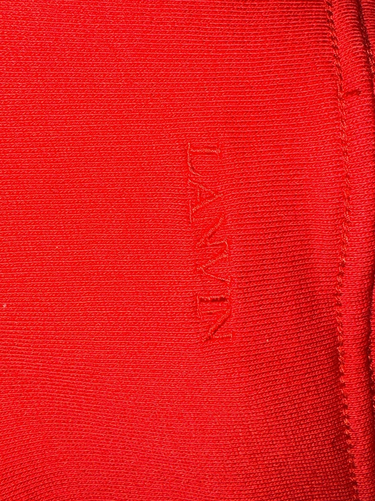 Lanvin LANVIN Curb Red Embroidered Hoodie XL - Lipstick Size US XL / EU 56 / 4 - 6 Thumbnail