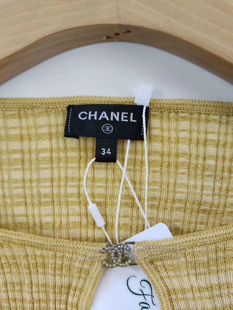 Chanel Chanel Yellow Knit Cardigan Size 34. Size US XS / EU 42 / 0 - 3 Thumbnail