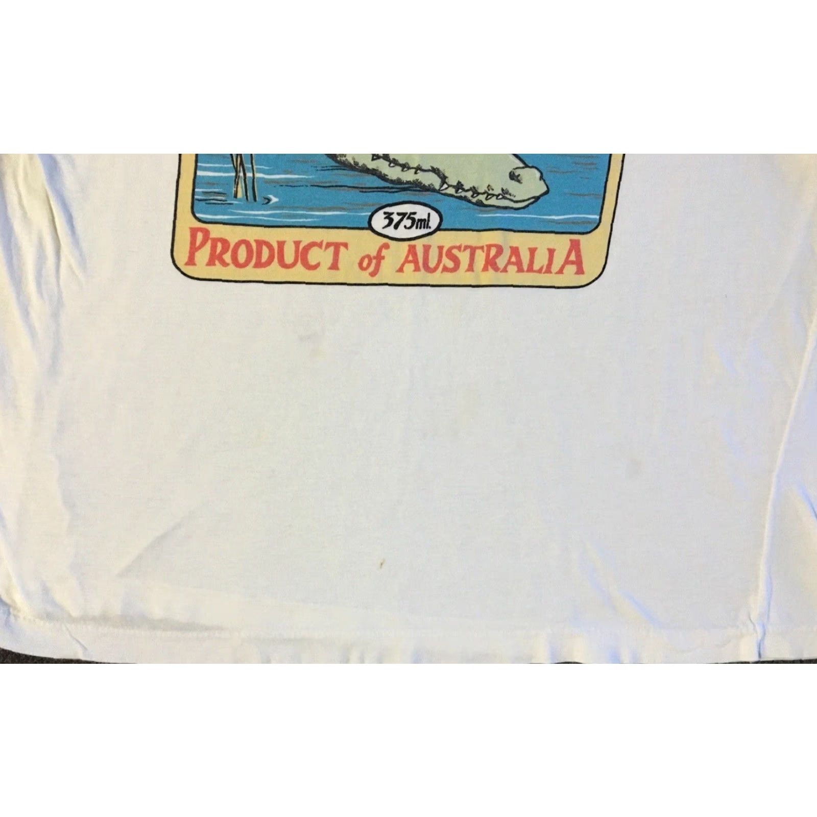 Vintage VINTAGE Crocodile Lager Shirt Men S White 80s 70s 90s Distressed Bar Grunge Australia USA Rock PIR? Size US S / EU 44-46 / 1 - 4 Thumbnail