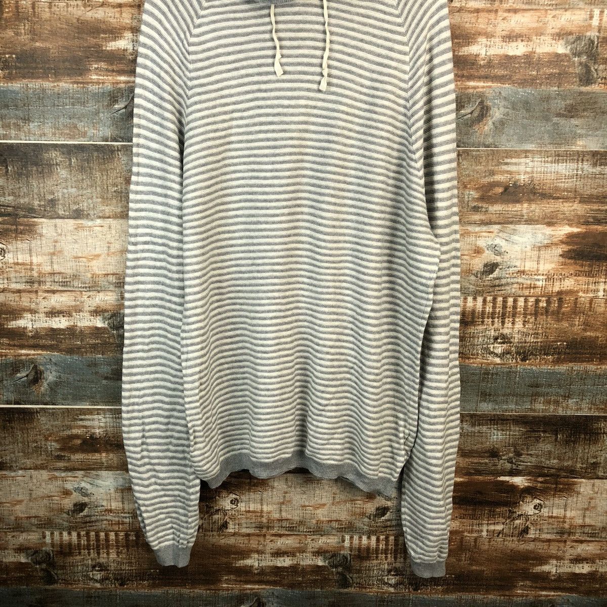 Gap Gap Stripe White Hoodie #A1558 Size US XL / EU 56 / 4 - 3 Thumbnail