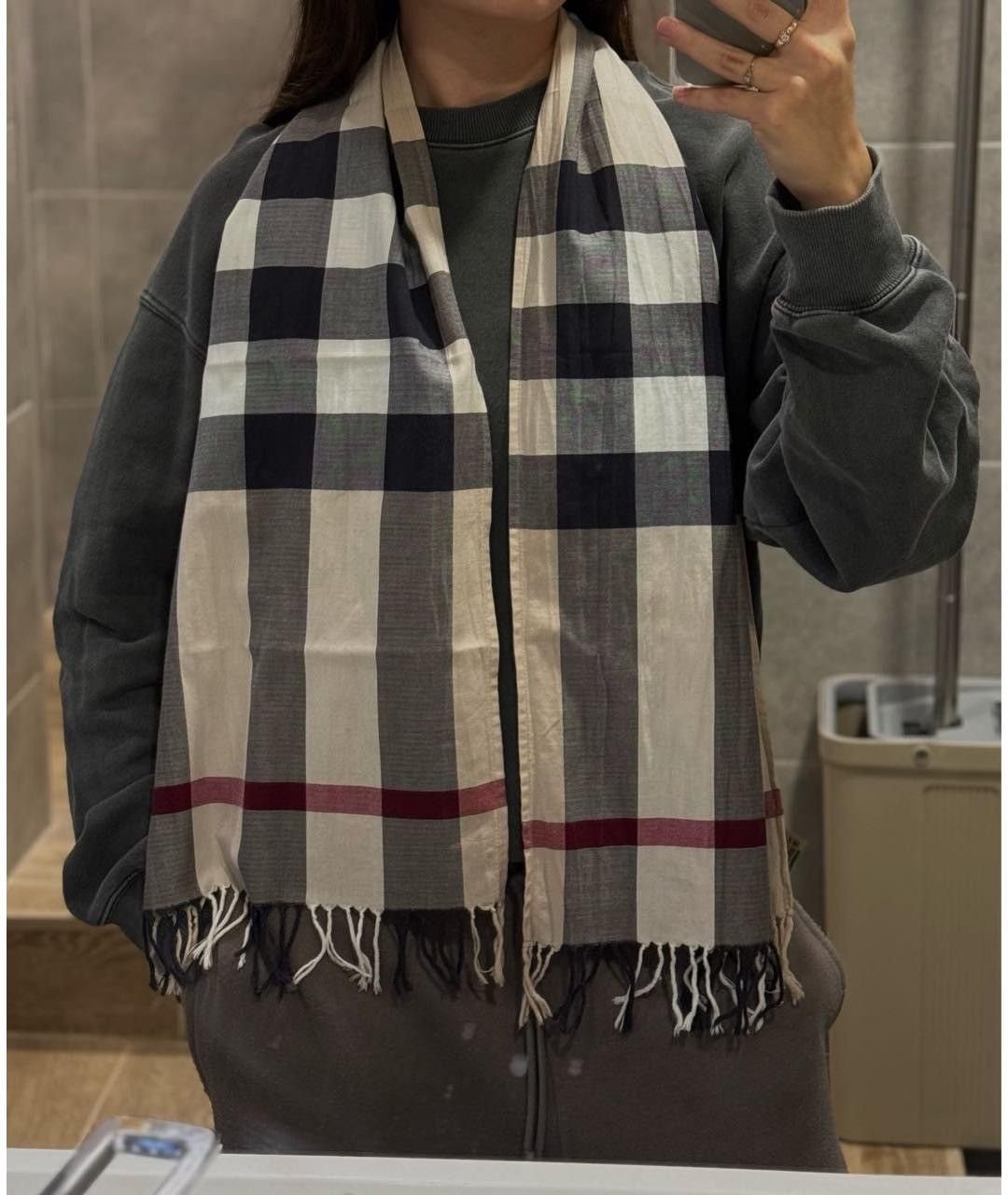 Burberry Beige scarf from Burberry Unisex Size ONE SIZE - 8 Thumbnail