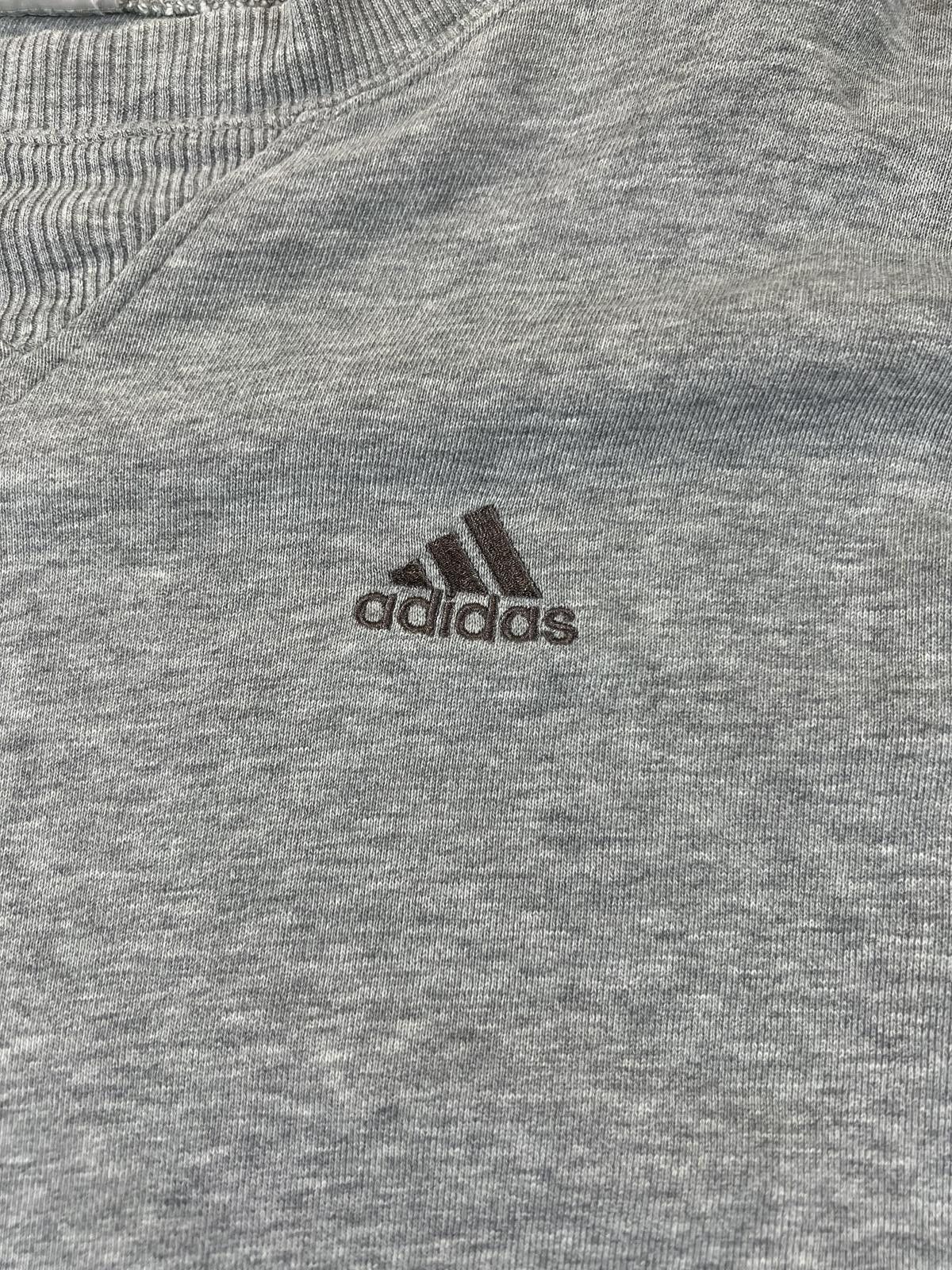 Adidas Vintage Adidas Grey V-Neck Sweatshirt Size US L / EU 52-54 / 3 - 2 Thumbnail