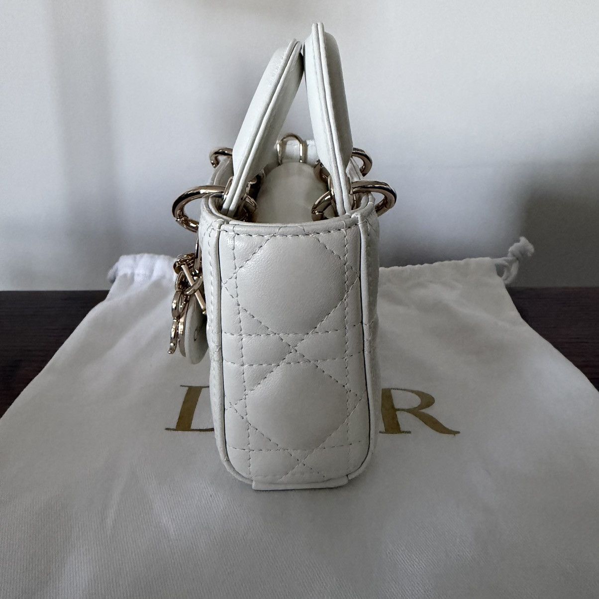 Dior Dior Lady D-Joy Micro Latte Cannage Lambskin— Gently used Size ONE SIZE - 4 Thumbnail