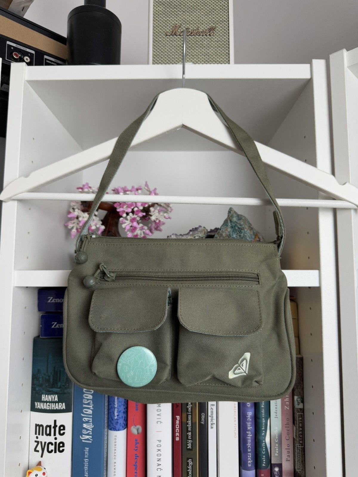 Quiksilver × Vintage Vintage y2k quiksilver Roxy khaki cargo shoulder hand bag 90s Size ONE SIZE - 1 Thumbnail