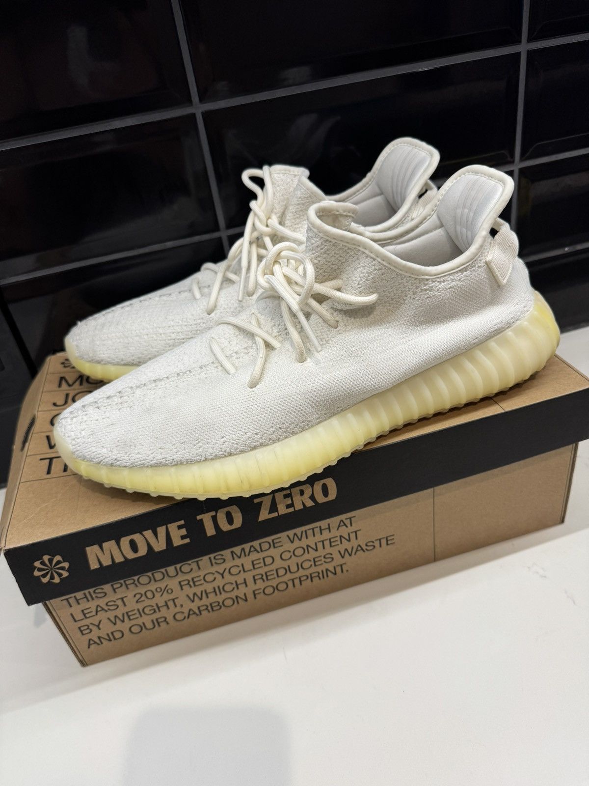 Adidas × Kanye West Adidas Yeezy Boost 350 V2 “Bone / Cream White” – Size 13 Size US 13 / EU 46 - 2 Thumbnail