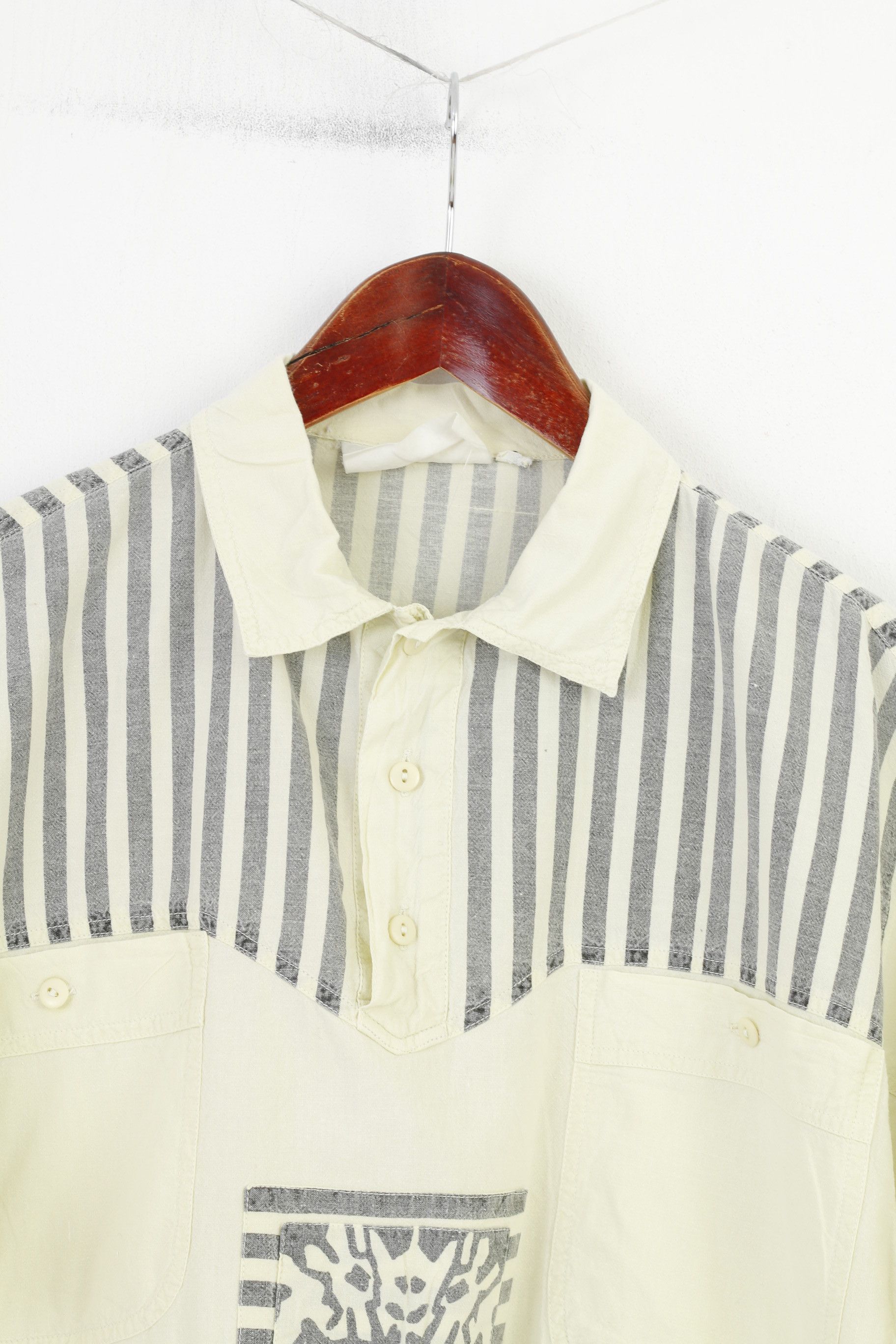 Vintage Vintage Men S Polo Shirt Yellow Cotton Detailed 90s 10921 Size US S / EU 44-46 / 1 - 2 Thumbnail