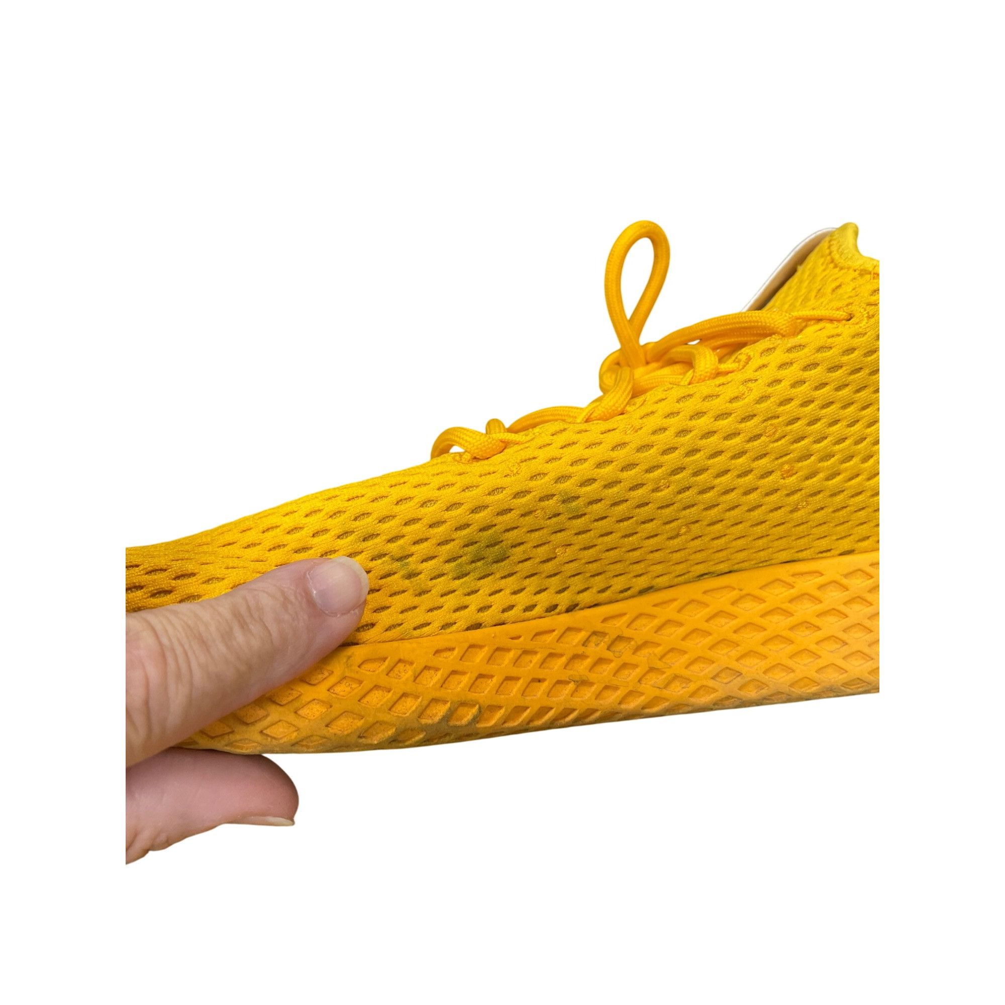 Adidas Adidas Pharrell Williams Tennis Hu Mens Yellow Mesh Sneakers Size US 13 / EU 46 - 6 Thumbnail