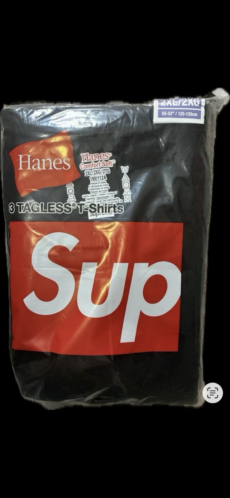 Hanes × Supreme Supreme x Hanes 3 Pack T- Shirts Size US XXL / EU 58 / 5 - 2 Thumbnail