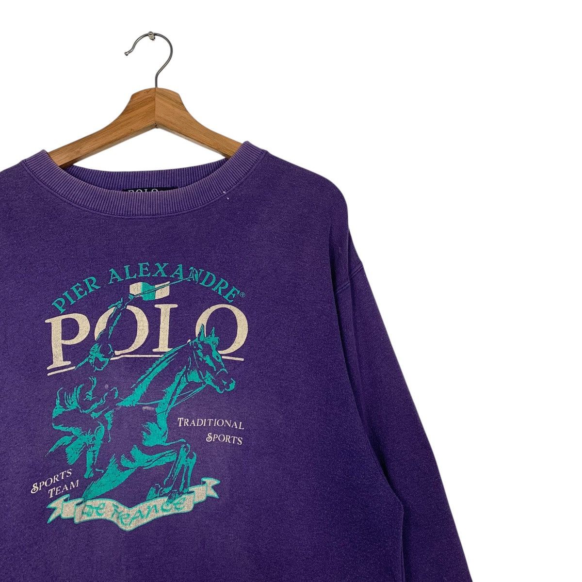 Japanese Brand Polo De Pier Alexandre Big Logo Purple Sweatshirt Size US L / EU 52-54 / 3 - 5 Thumbnail