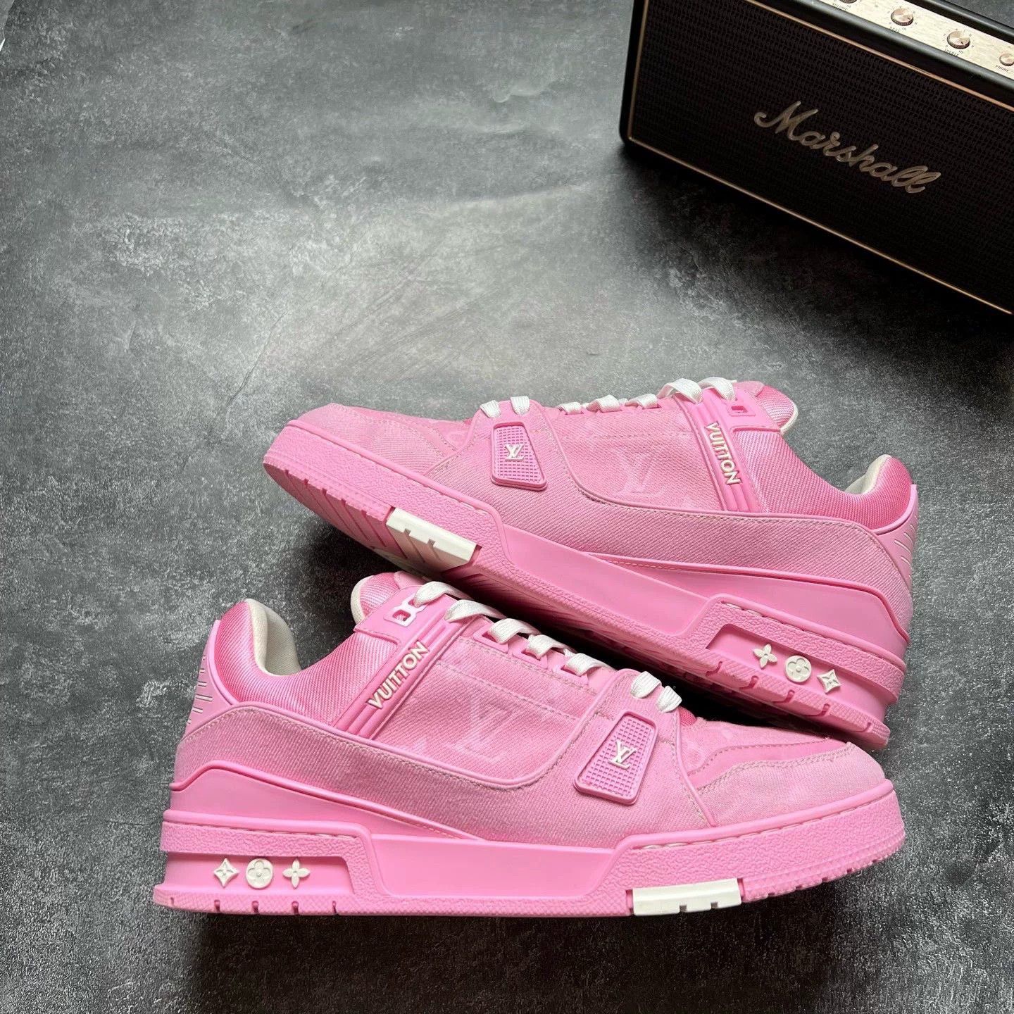 Louis Vuitton Louis Vuitton Training Pink Lowtop Sneakers 9 Men Size US 9 / EU 42 - 1 Thumbnail