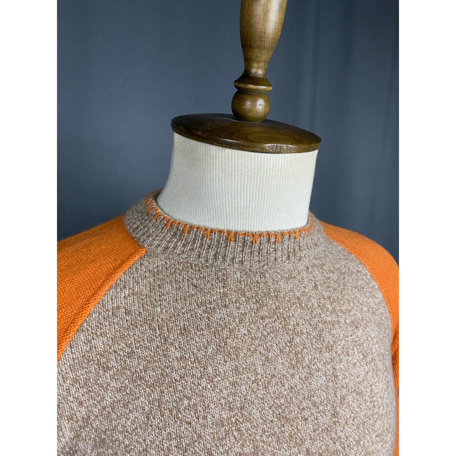 Etro Etro Men's Gray Orange Wool Cashmere Crewneck Sweater Size X Size US XL / EU 56 / 4 - 6 Thumbnail