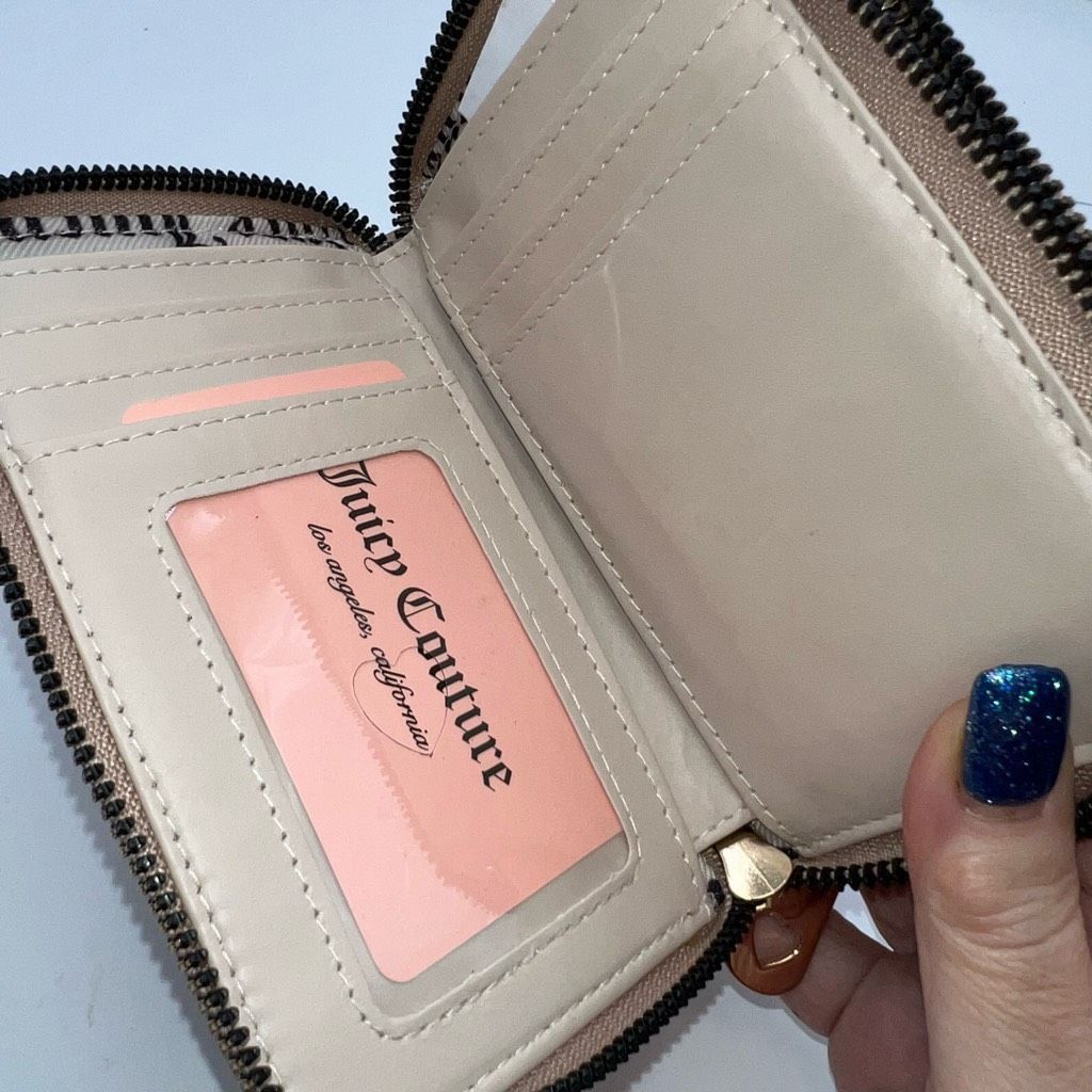 Juicy Couture Juicy Couture Double Zip Bifold Beige Wallet Size ONE SIZE - 6 Thumbnail