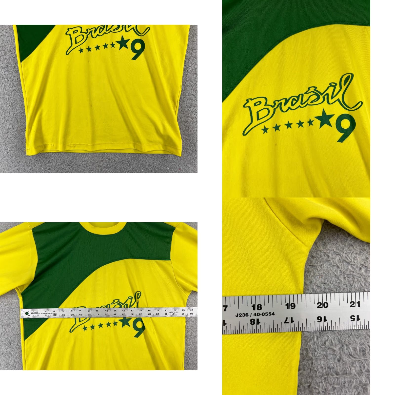 Vintage VINTAGE LF Sports Shirt Adult Medium Yellow Green Brazil Soccer Polyester READ Size US M / EU 48-50 / 2 - 8 Thumbnail