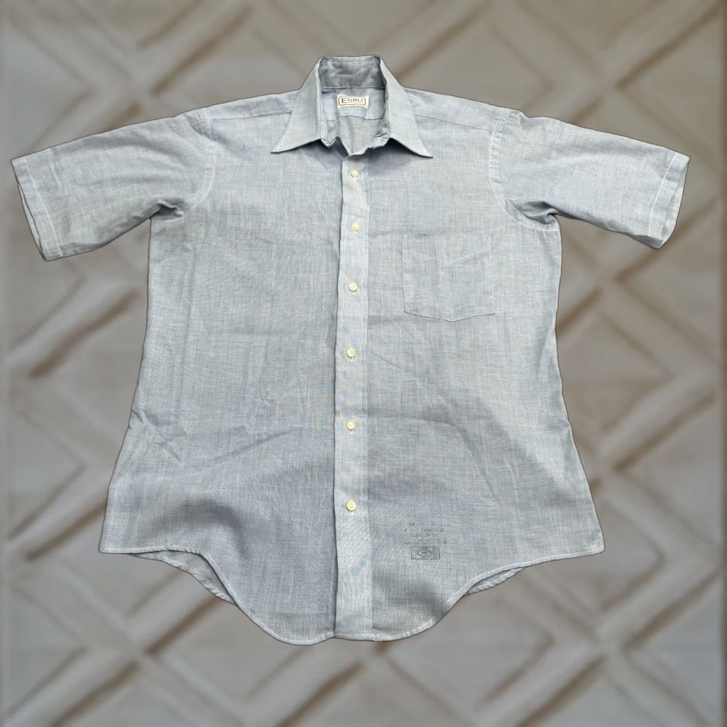 Enro VINTAGE ENRO Button-Down Shirt Mens 15.5 Blue Short Sleeve 90s Classic Preppy Workwear Casual Business Shirt Size US M / EU 48-50 / 2 - 1 Thumbnail