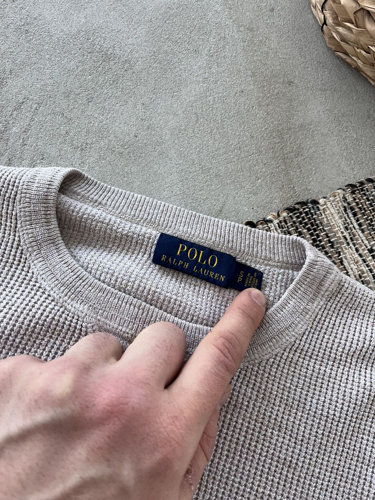 Polo Ralph Lauren Vintage Polo Ralph Lauren Beige Minimalistic Y2K Sweatshirt Size US S / EU 44-46 / 1 - 10 Thumbnail